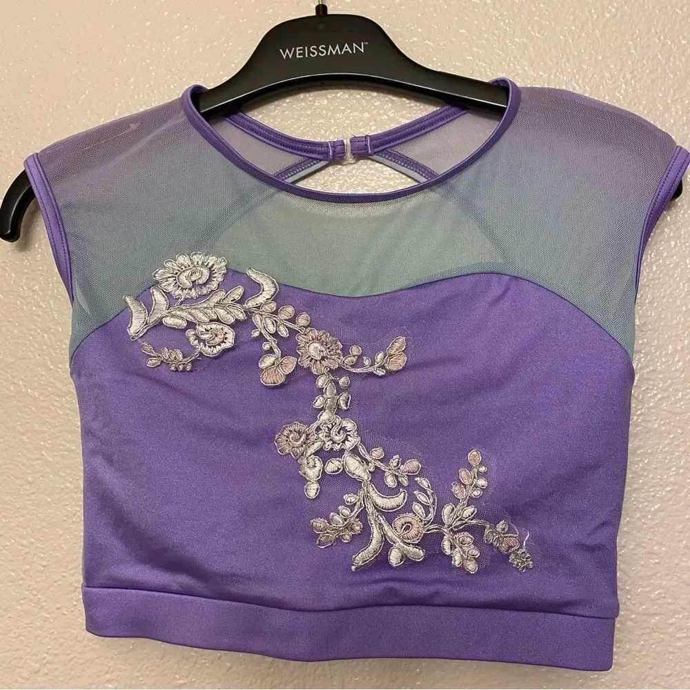 Weissman dance costume ombre purple lavender top True Colours 12734 MC 10/12